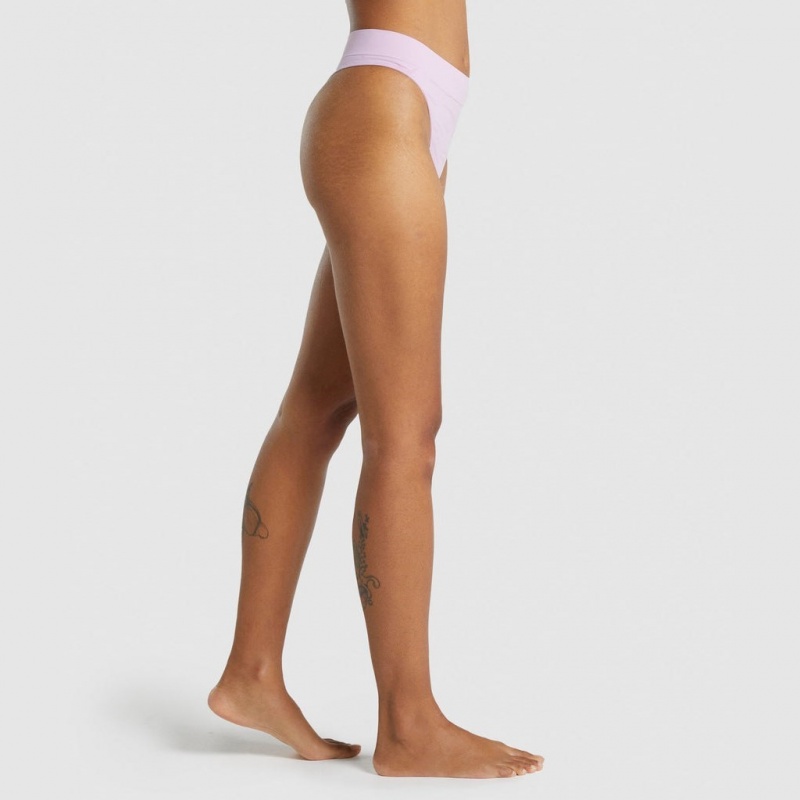 Tanga Gymshark Seamless High Rise Rosas Claro | 58PSIEVBC