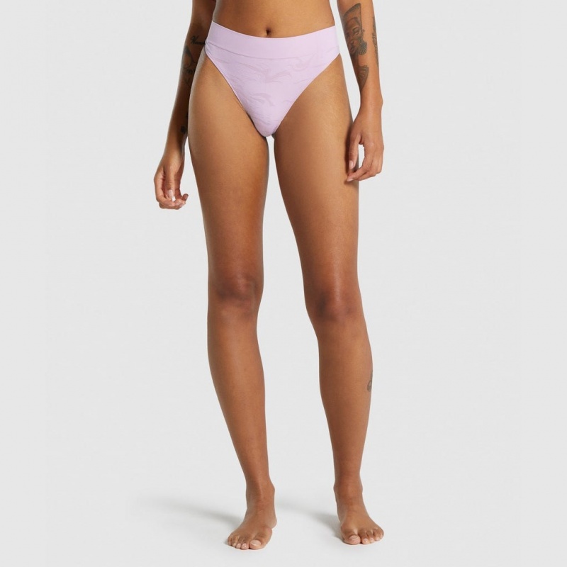 Tanga Gymshark Seamless High Rise Rosas Claro | 58PSIEVBC