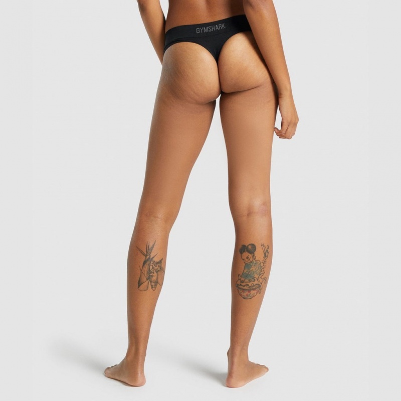 Tanga Gymshark Seamless Low Rise Negras | 26MGDSBQZ