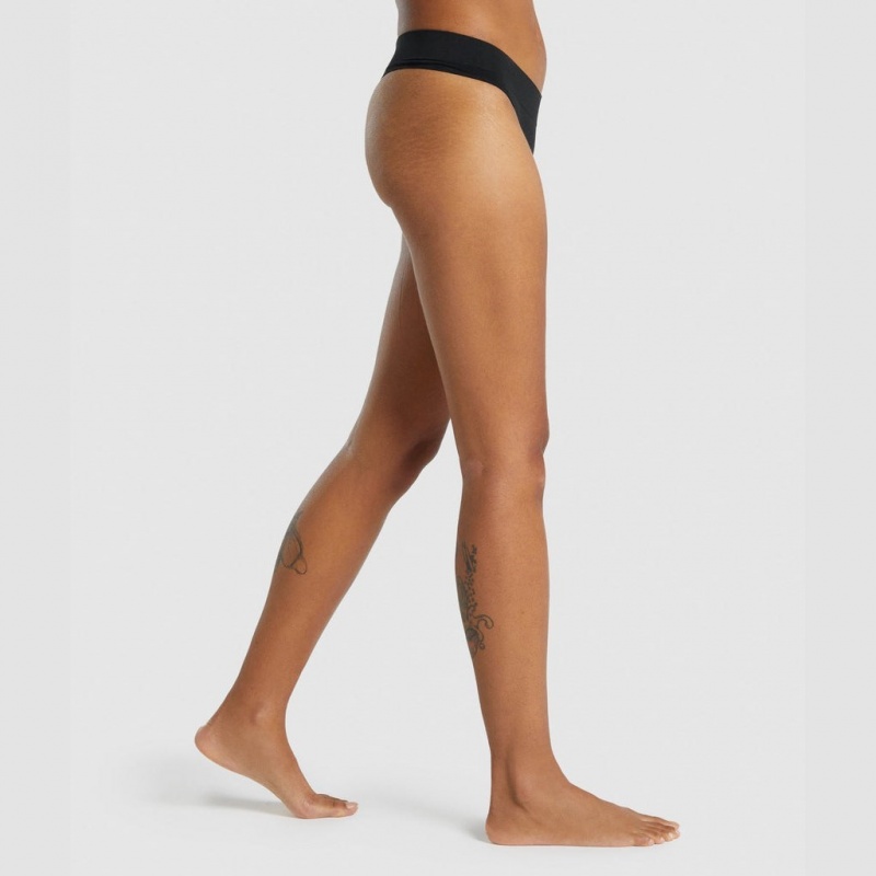 Tanga Gymshark Seamless Low Rise Negras | 26MGDSBQZ