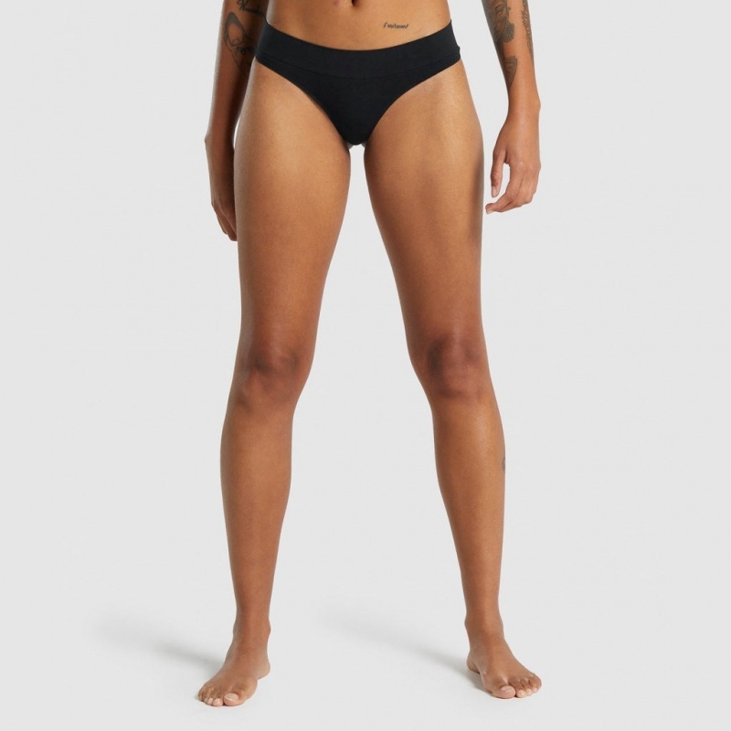 Tanga Gymshark Seamless Low Rise Negras | 26MGDSBQZ