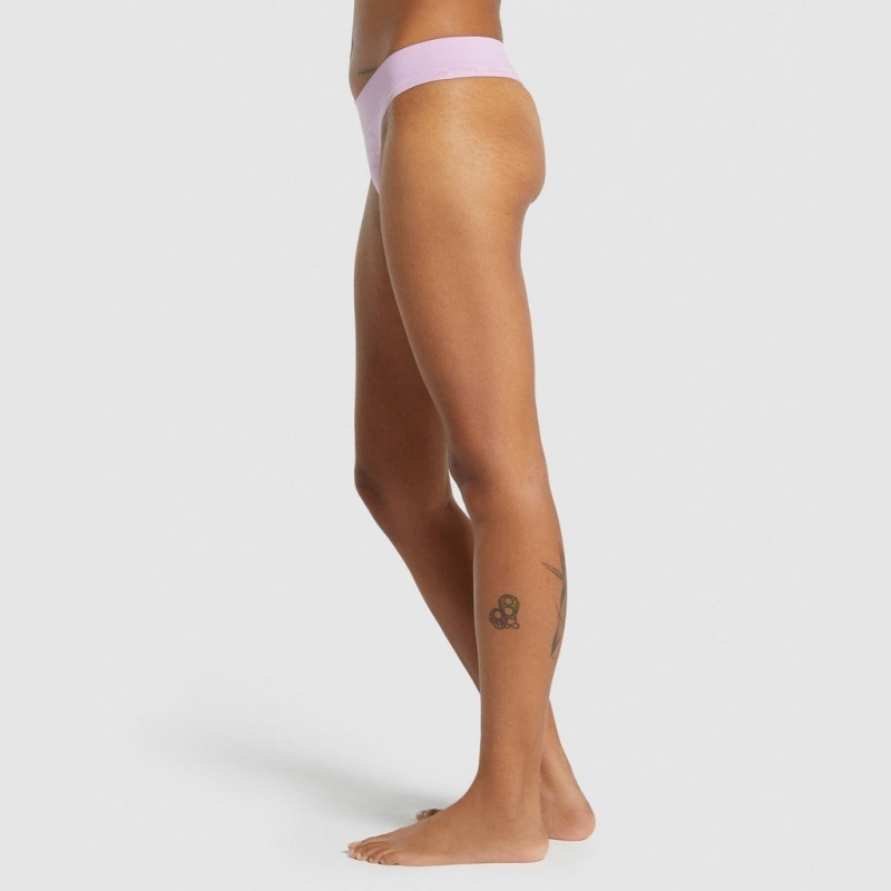 Tanga Gymshark Seamless Low Rise Rosas Claro | 36GRUYFIJ